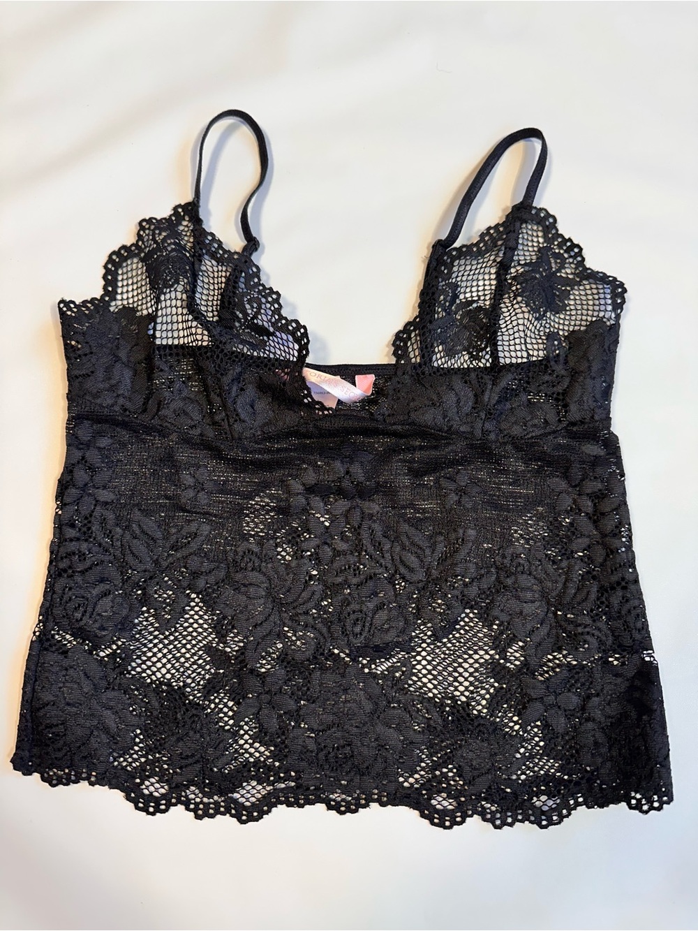 Victoria's Secret Black Floral Lace Camisole
